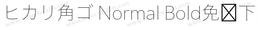 ヒカリ角ゴ Normal Bold免费下载字体转换